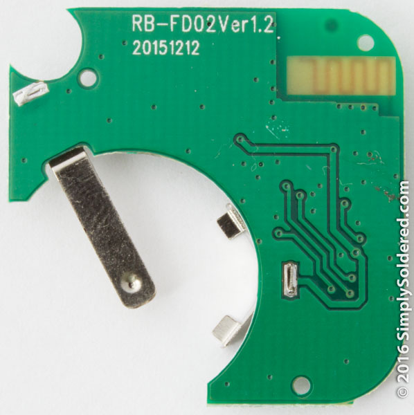 PCB of Bluetooth Low Energy Tag - back side
